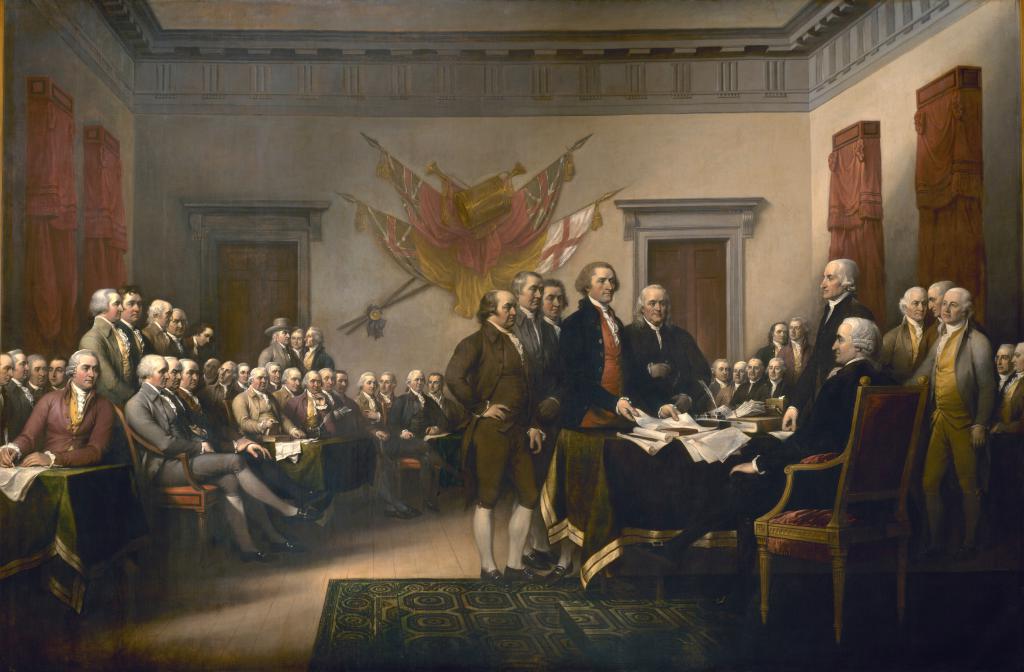 Подписание декларации о независимости США