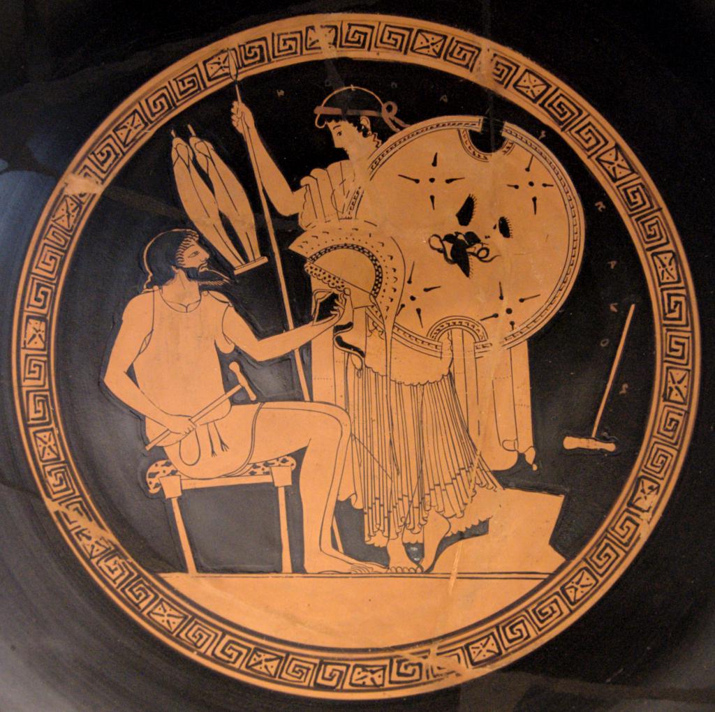 Гефест вручает Фетиде доспехи для Ахиллеса