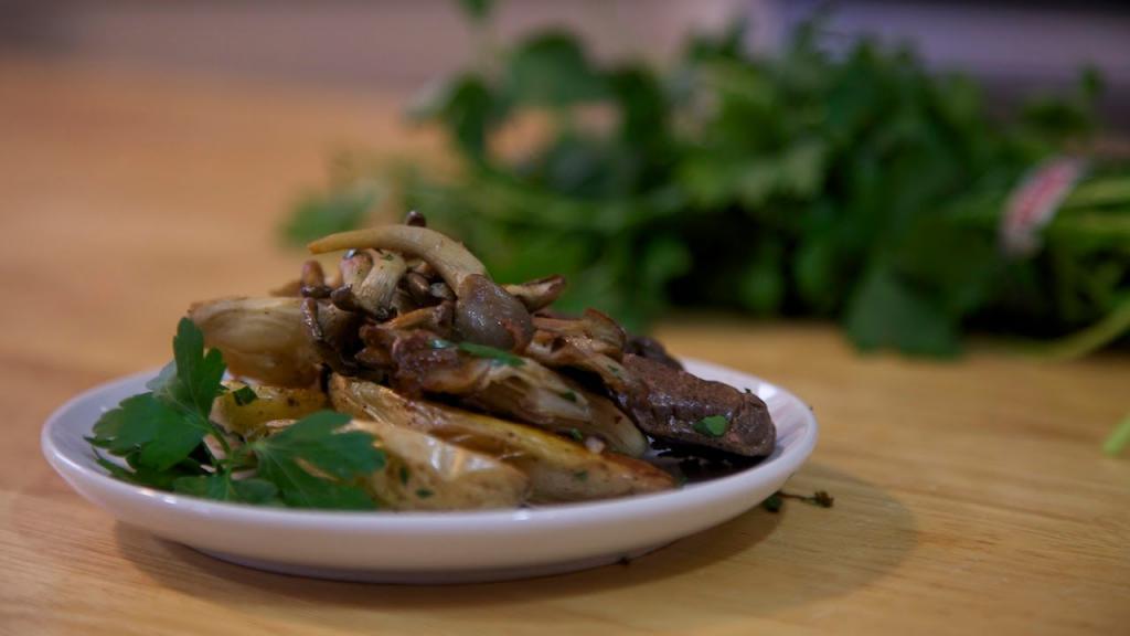 Вкусные жареные вешенки.