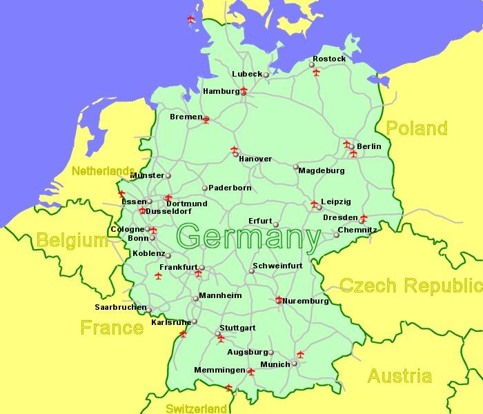Германия на мировой карте