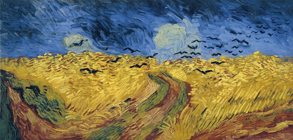 Пшеничное поле с воронами, 1890