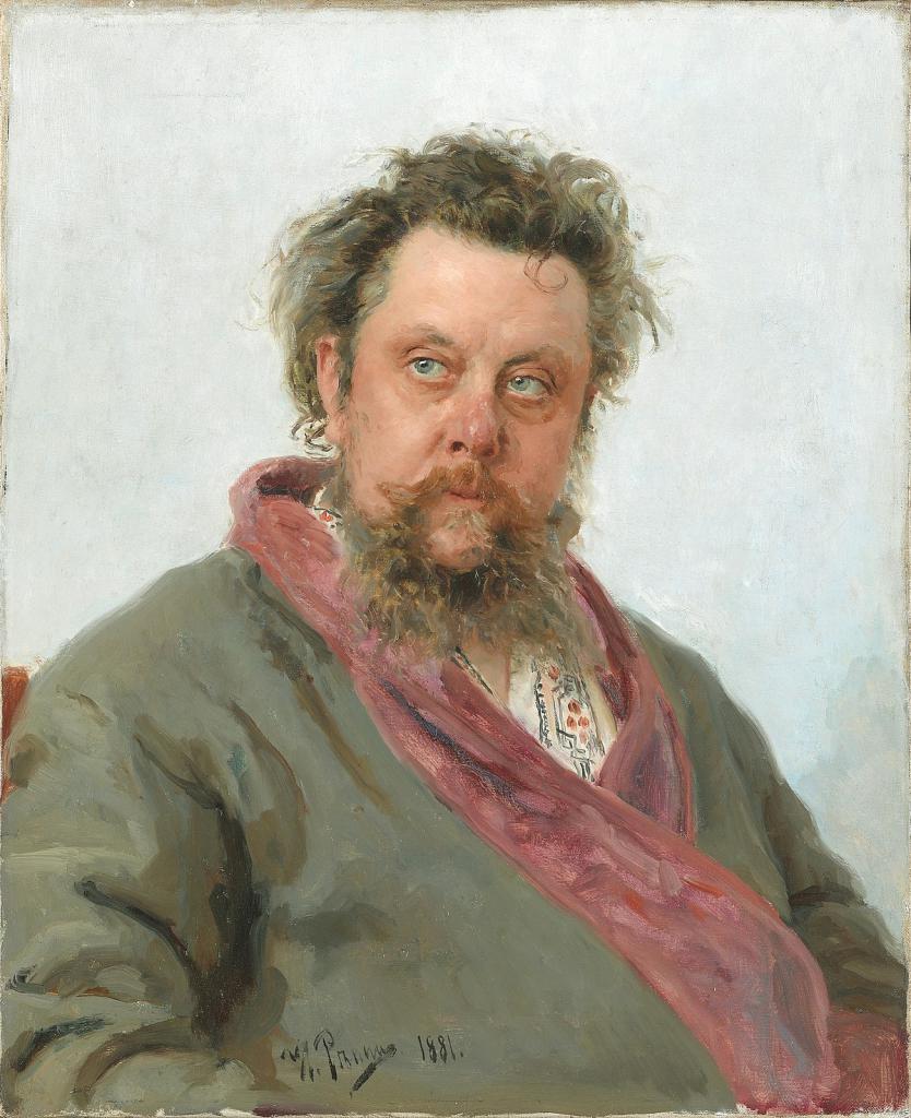 Портрет Мусоргского, написанный Репиным