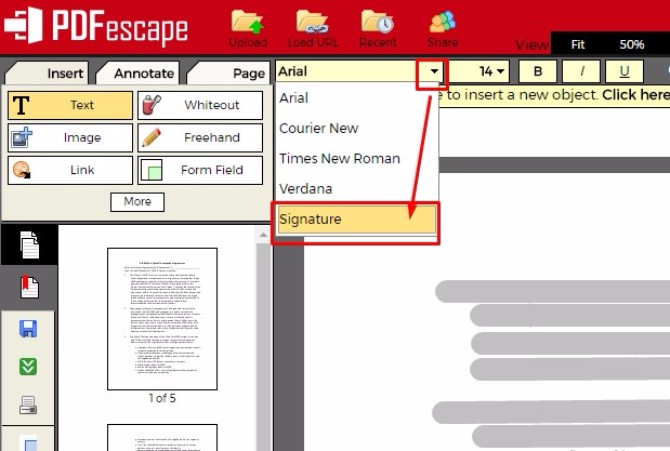 Онлайн редактор PDFescape
