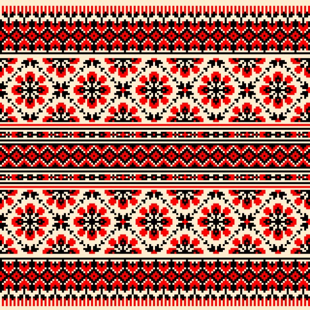 белорусский орнамент красно-черный