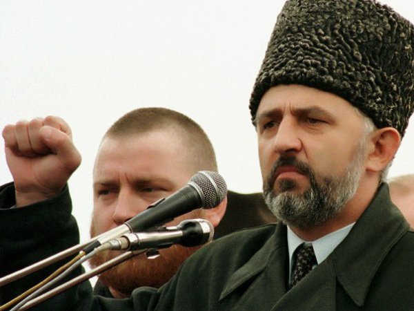 Масхадов во время выступления