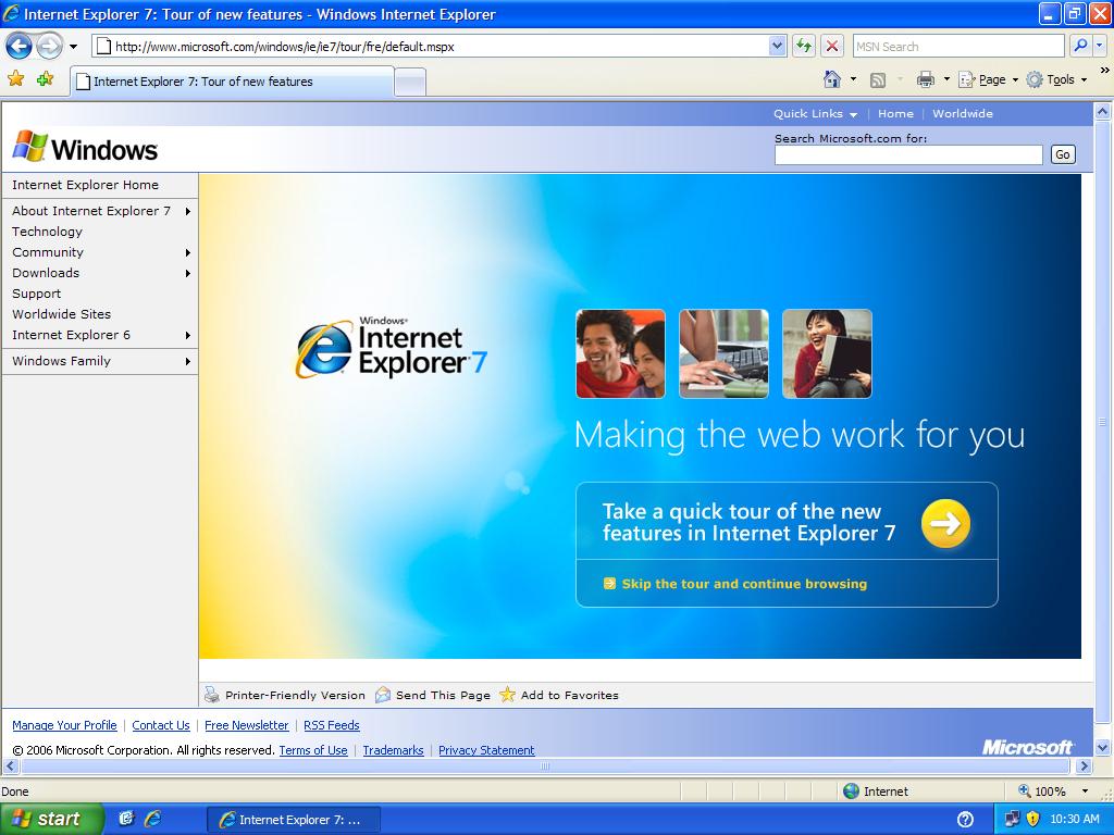 internet explorer 7