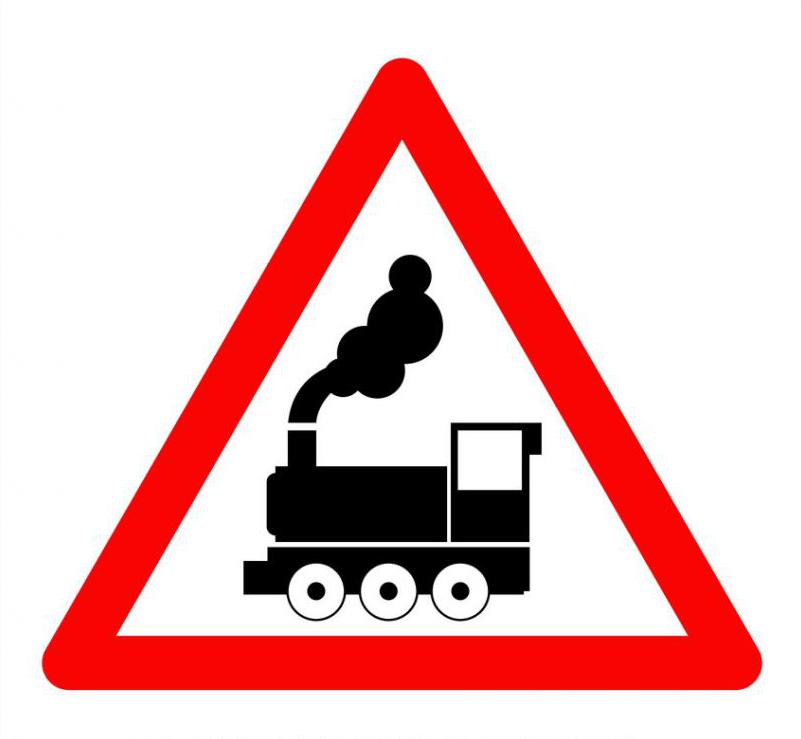 Знак "Железнодорожный переезд без шлагбаума"