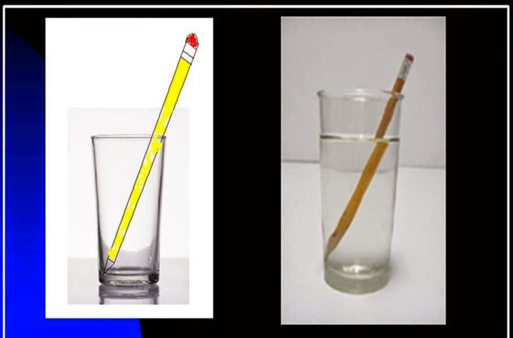Излом карандаша в воде