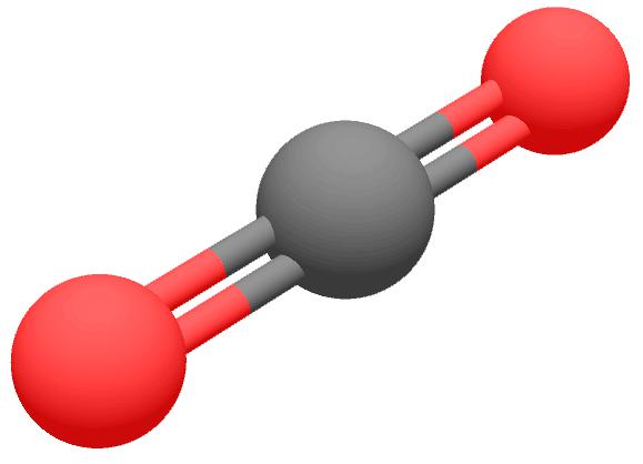 Модель молекулы углекислого газа