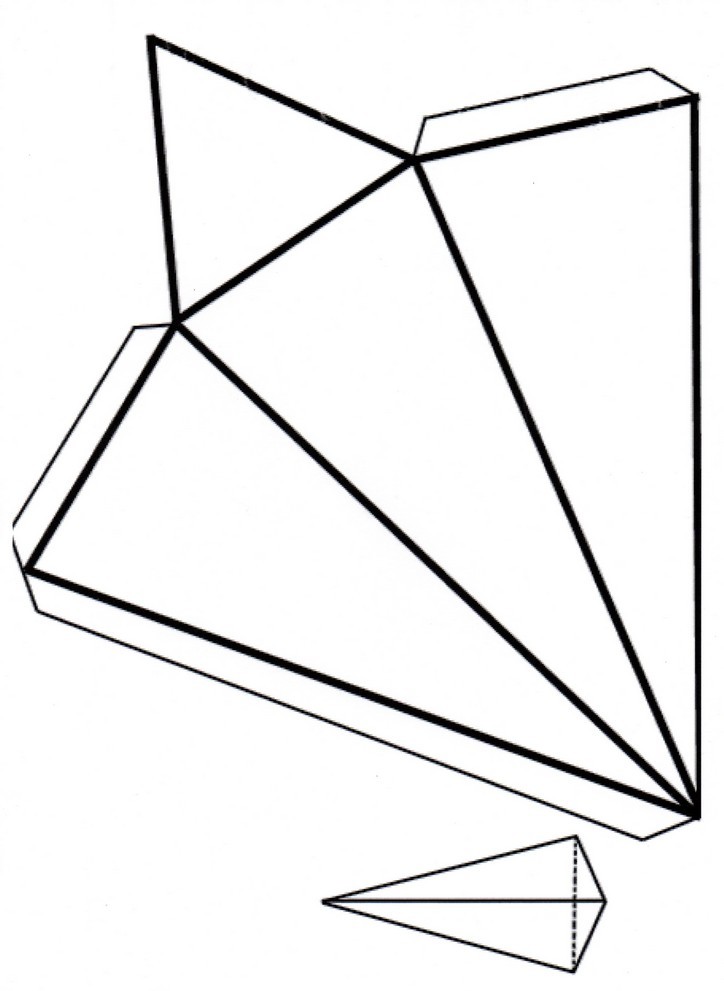 Развертка правильной треугольной пирамиды