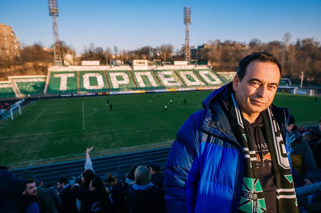 Роман Авдеев на стадионе "Торпедо"