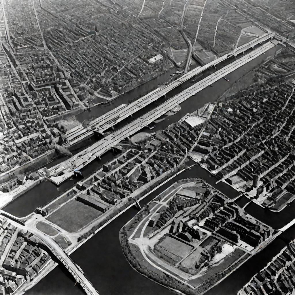 Вид Берлина сверху после начала строительства стены