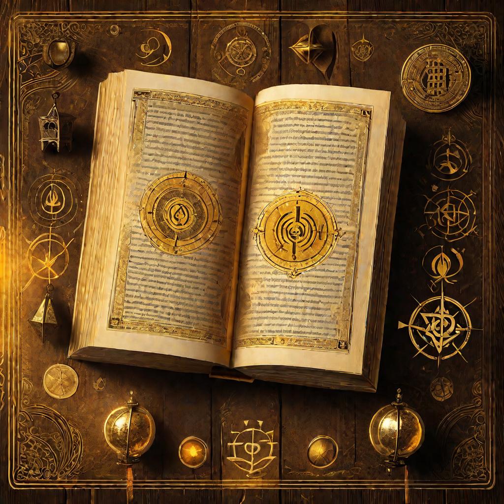Древняя книга с эзотерическими символами