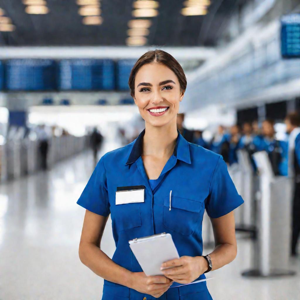 Портрет работницы аэропорта
