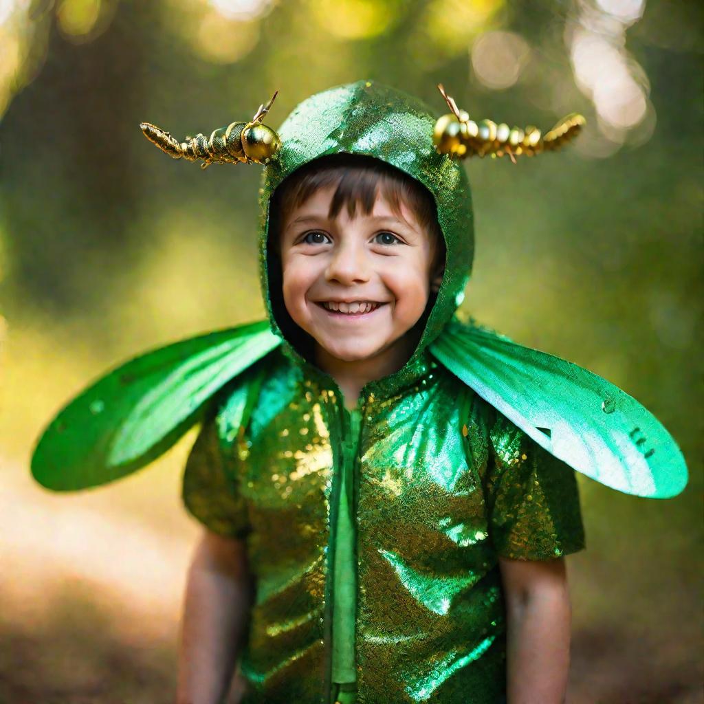 Портрет мальчика в костюме майского жука