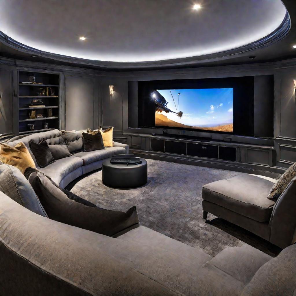 Домашний кинотеатр с большим телевизором