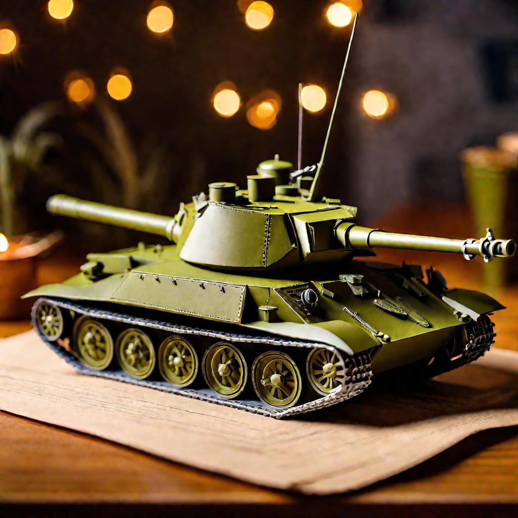 Модель танка Т-34 из бумаги
