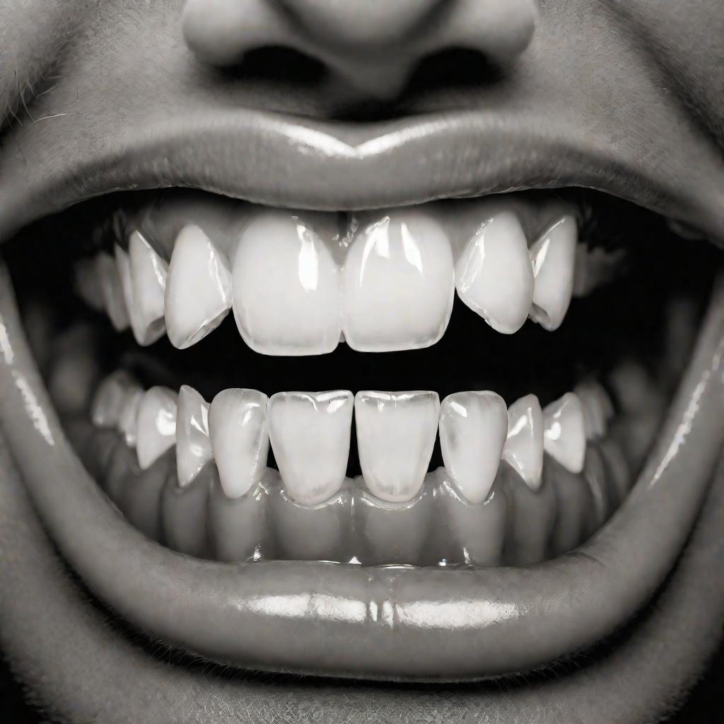 Зубы человека крупным планом.