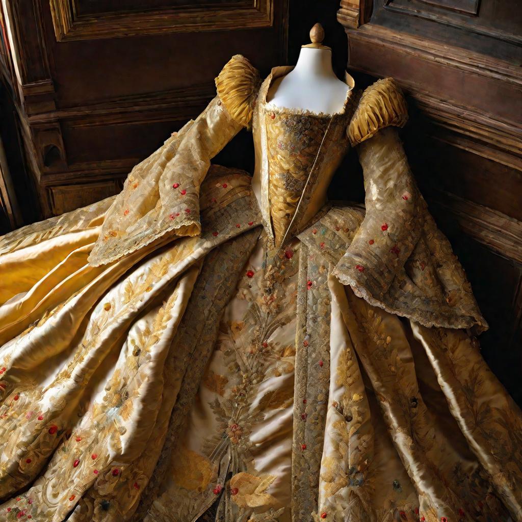 Платье 18 века с отдельным шлейфом