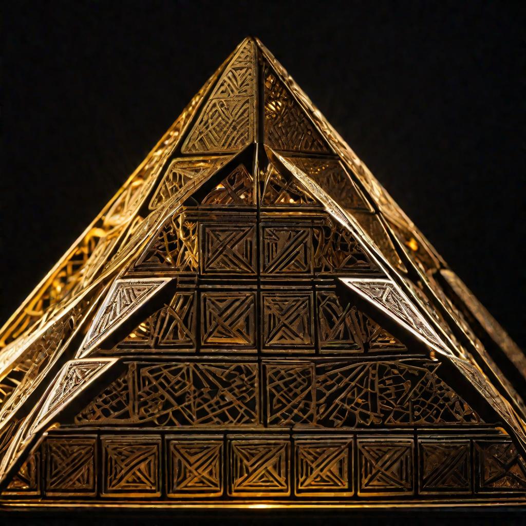 Золотая тетраэдральная пирамида