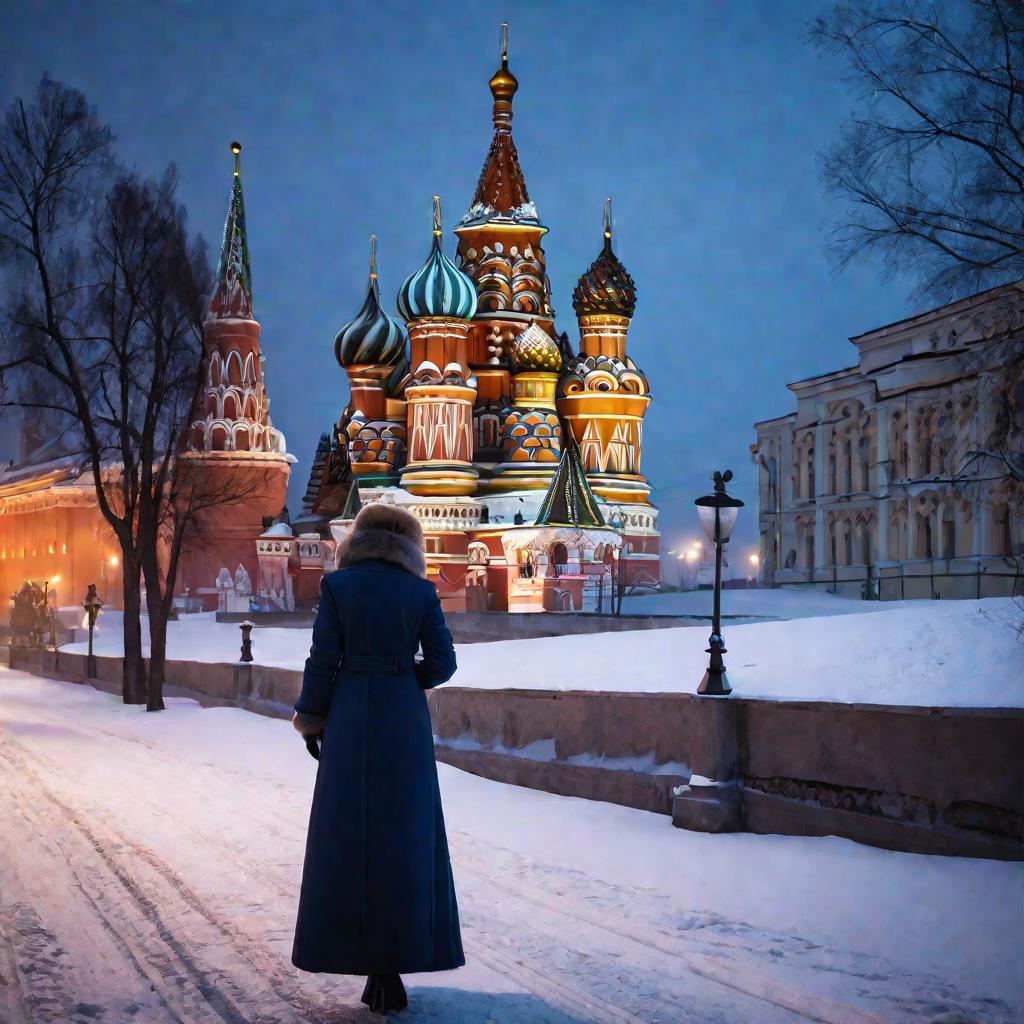 Юлия Шарикова идет по улице Москвы