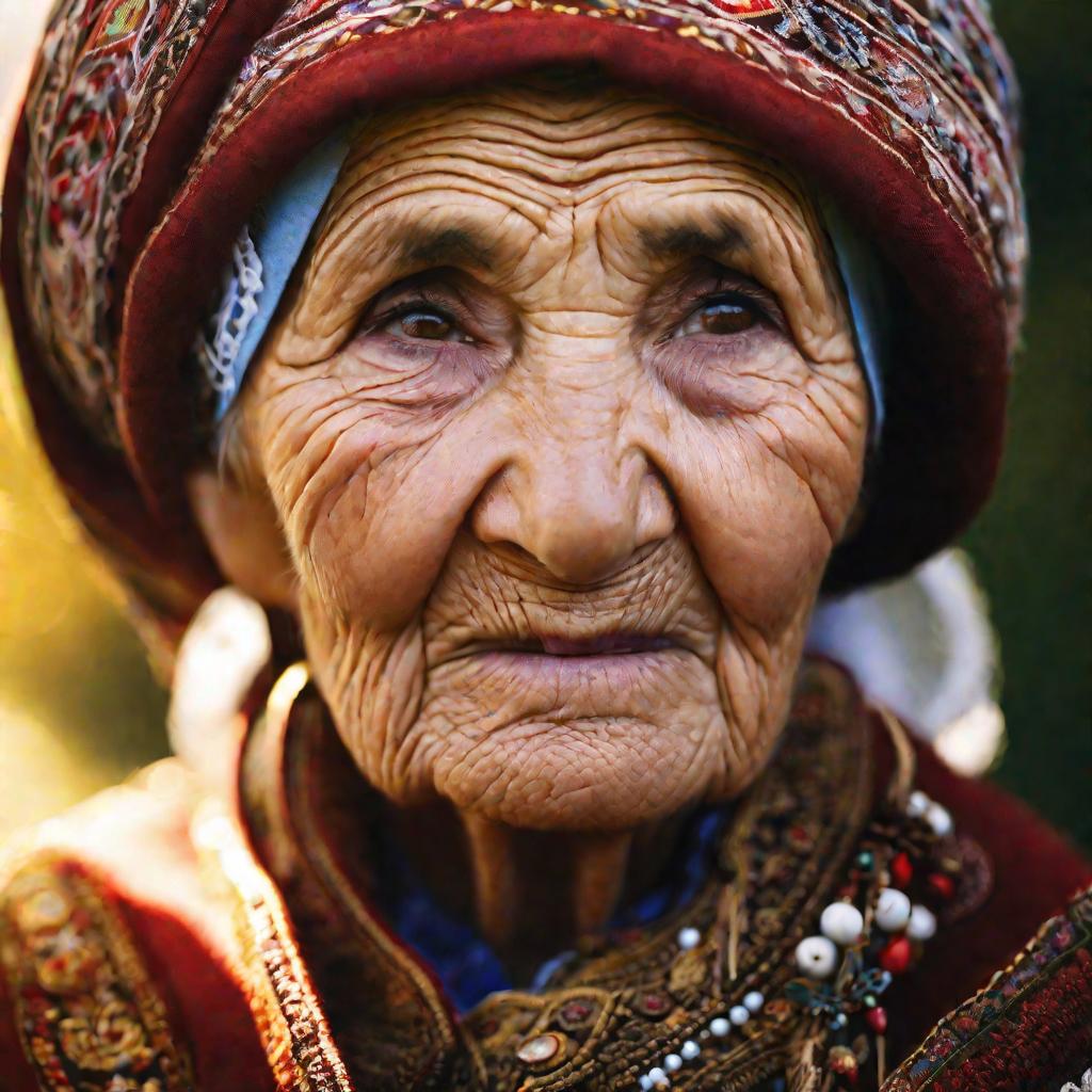 Портрет пожилой ингушской женщины