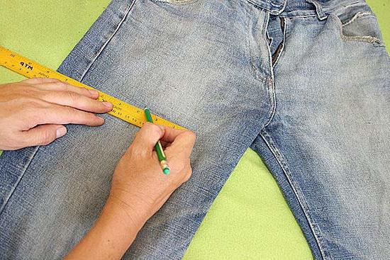 как сделать шорты из джинс