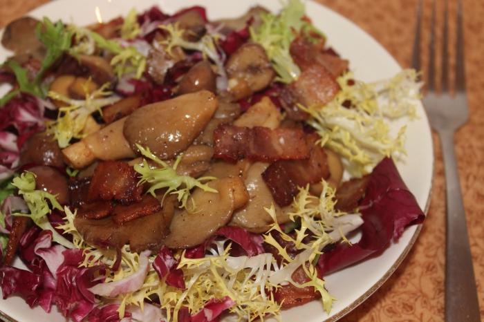 вкусный салат с грибами