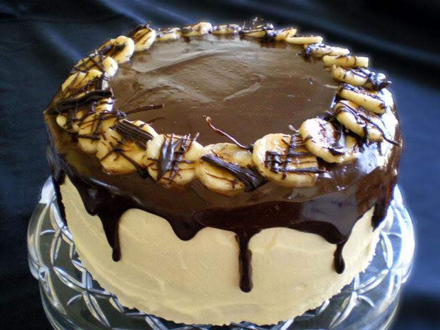 Шоколадно-банановый торт