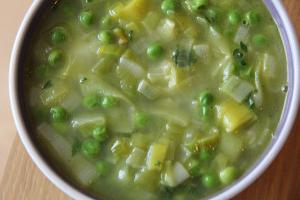 крем суп из зеленого горошка