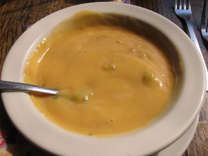 суп пюре из зелёного горошка