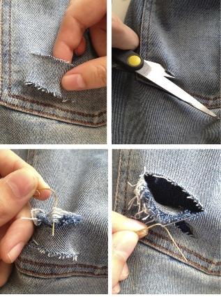 как красиво порвать джинсы
