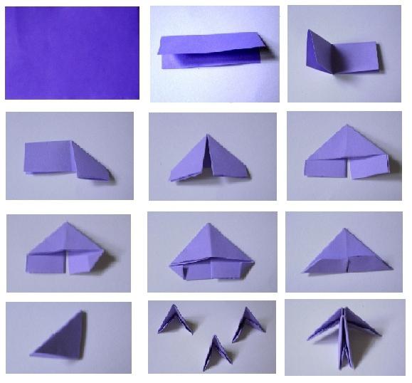 ваза из модулей оригами 