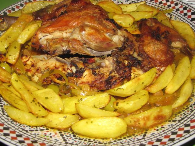 курица в духовке с картофелем
