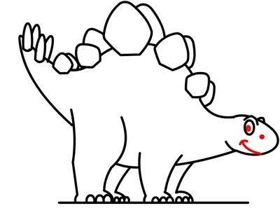как нарисовать динозавра поэтапно
