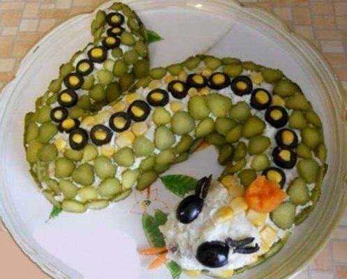 салат змея