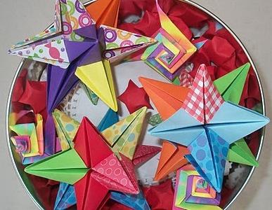 оригами елочные игрушки