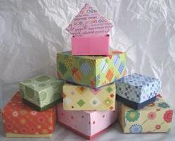 оригами коробочка с крышкой