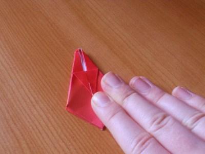 как делать оригами тюльпан 
