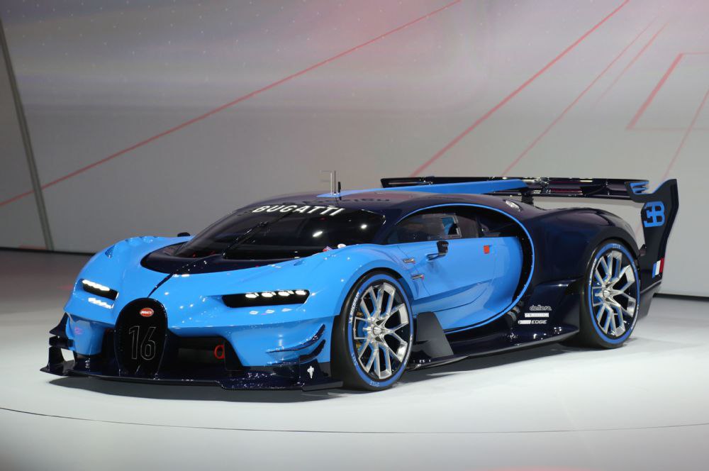 спортивный синий автомобиль bugatti vision gran turismo скачать