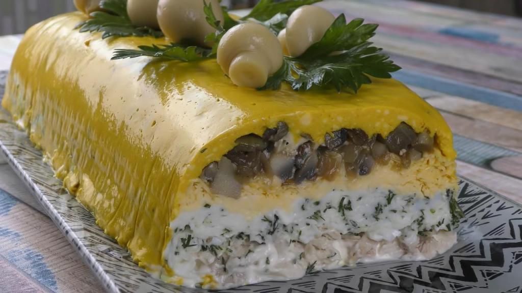 Салаты желейные на праздничный стол