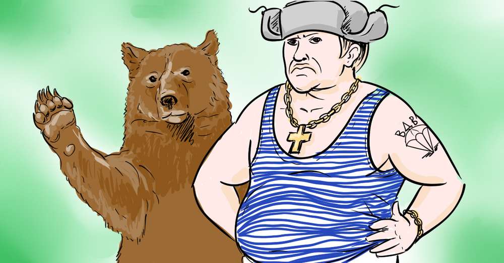Русский мужик рисунок