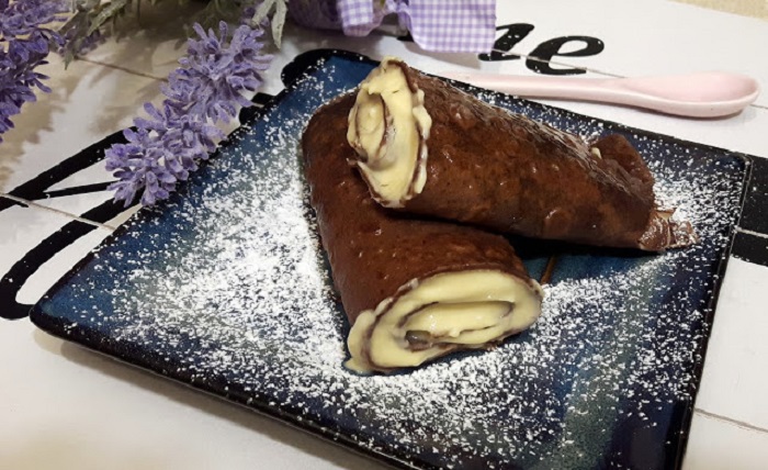 Торт шоколадные блины маскарпоне