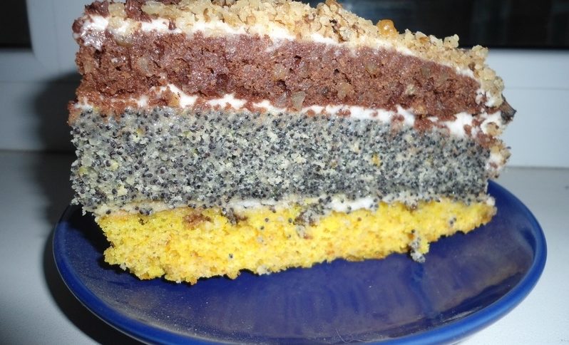 Торт Дамский каприз с маком изюмом
