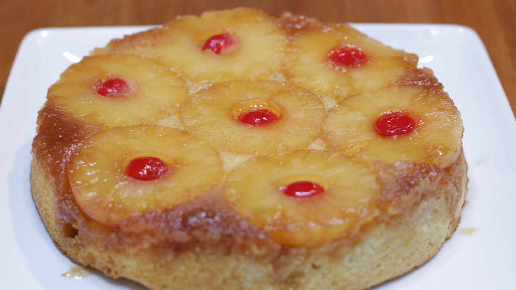 Пирог перевертыш с ананасами