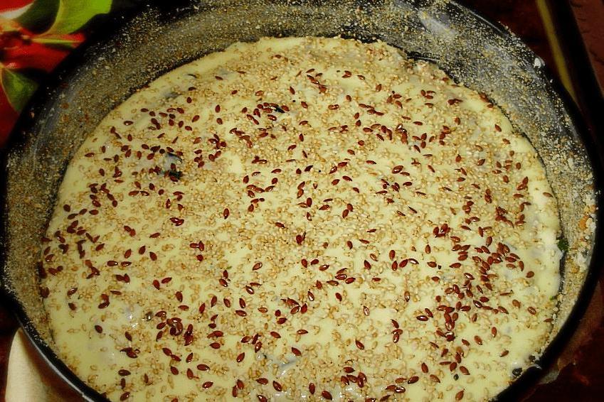 Бисквит с черной кунжутной мукой
