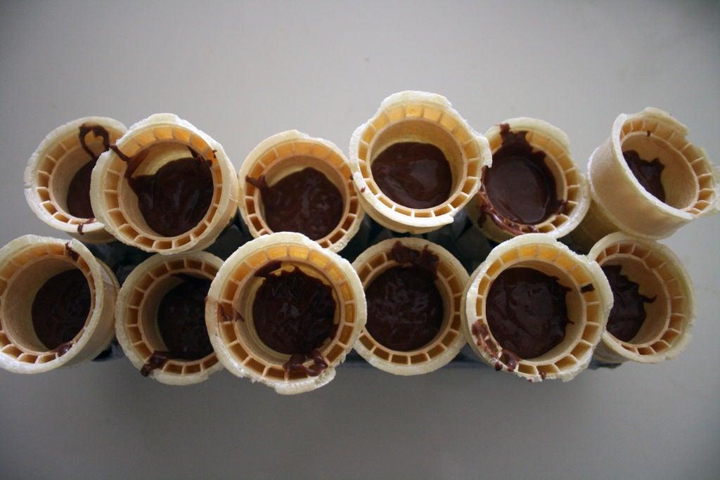 Кексы в вафельных стаканчиках