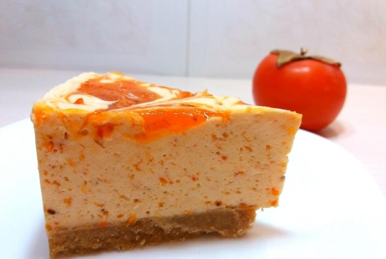 Творожный десерт с хурмой