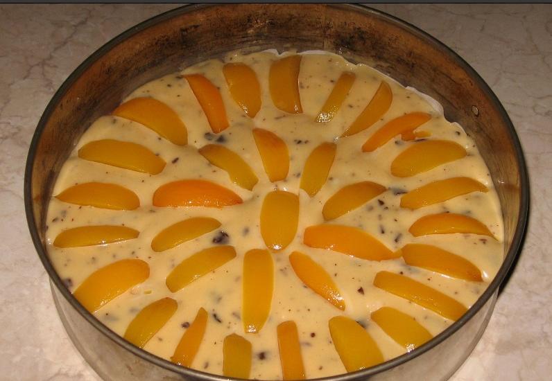 Выпечка с консервированными персиками