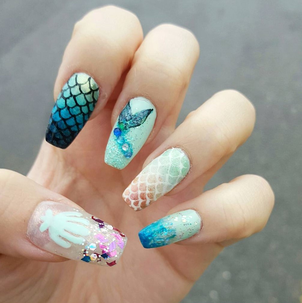 Mermaid nails, или маникюр русалки: эффектный нейл-арт для т